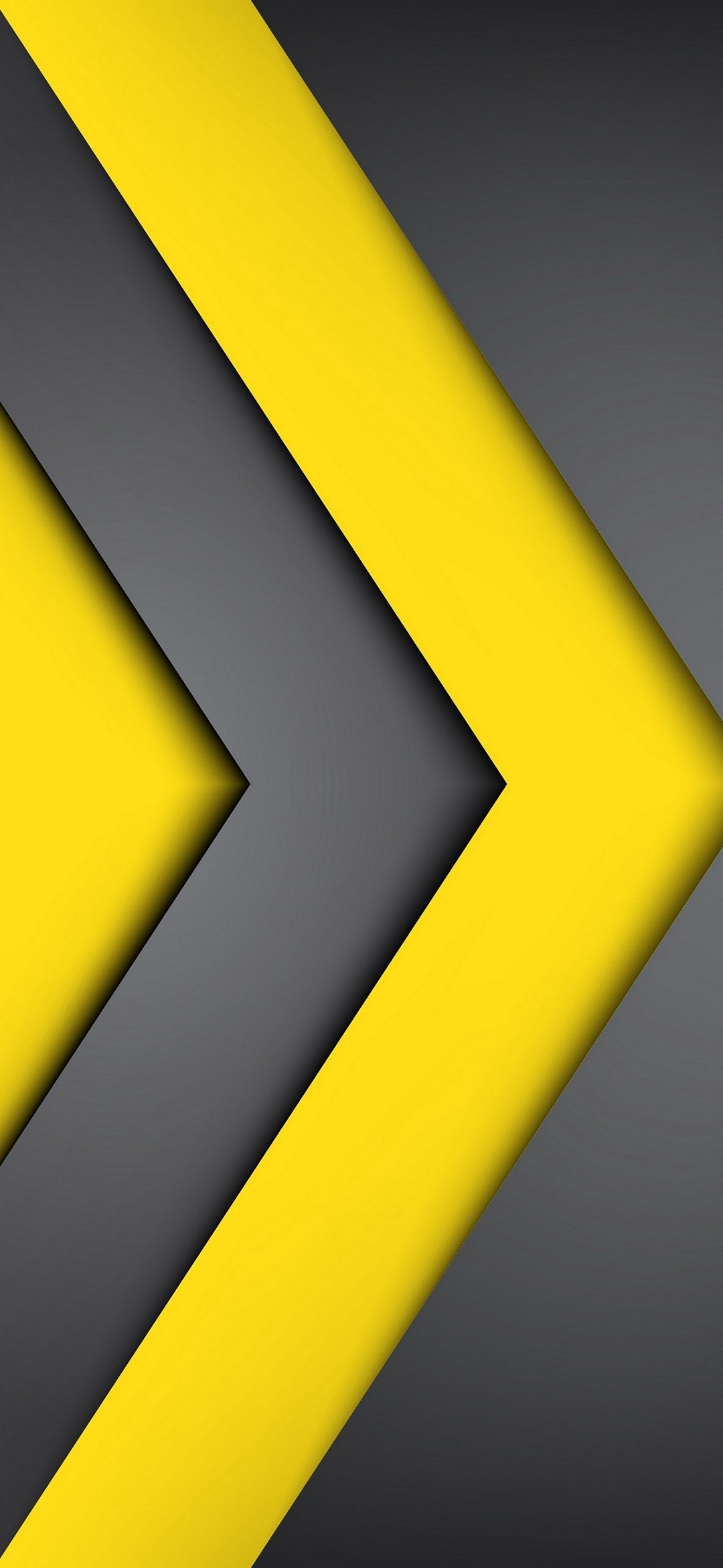 黒と黄色の交互の矢印 Google Pixel 4a Android スマホ壁紙 待ち受け スマラン