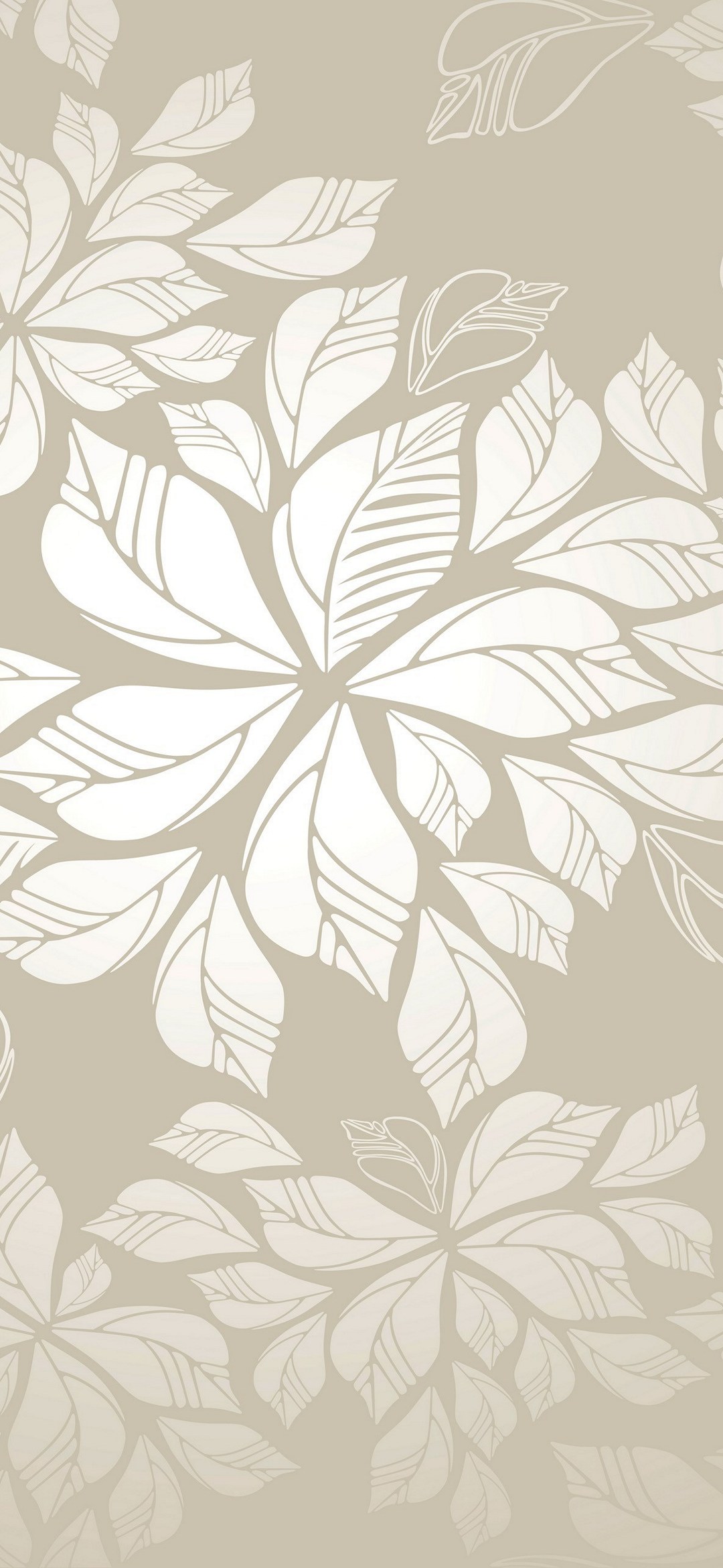 White Flower Illustration Gradient Redmi 9t Android スマホ壁紙 待ち受け スマラン