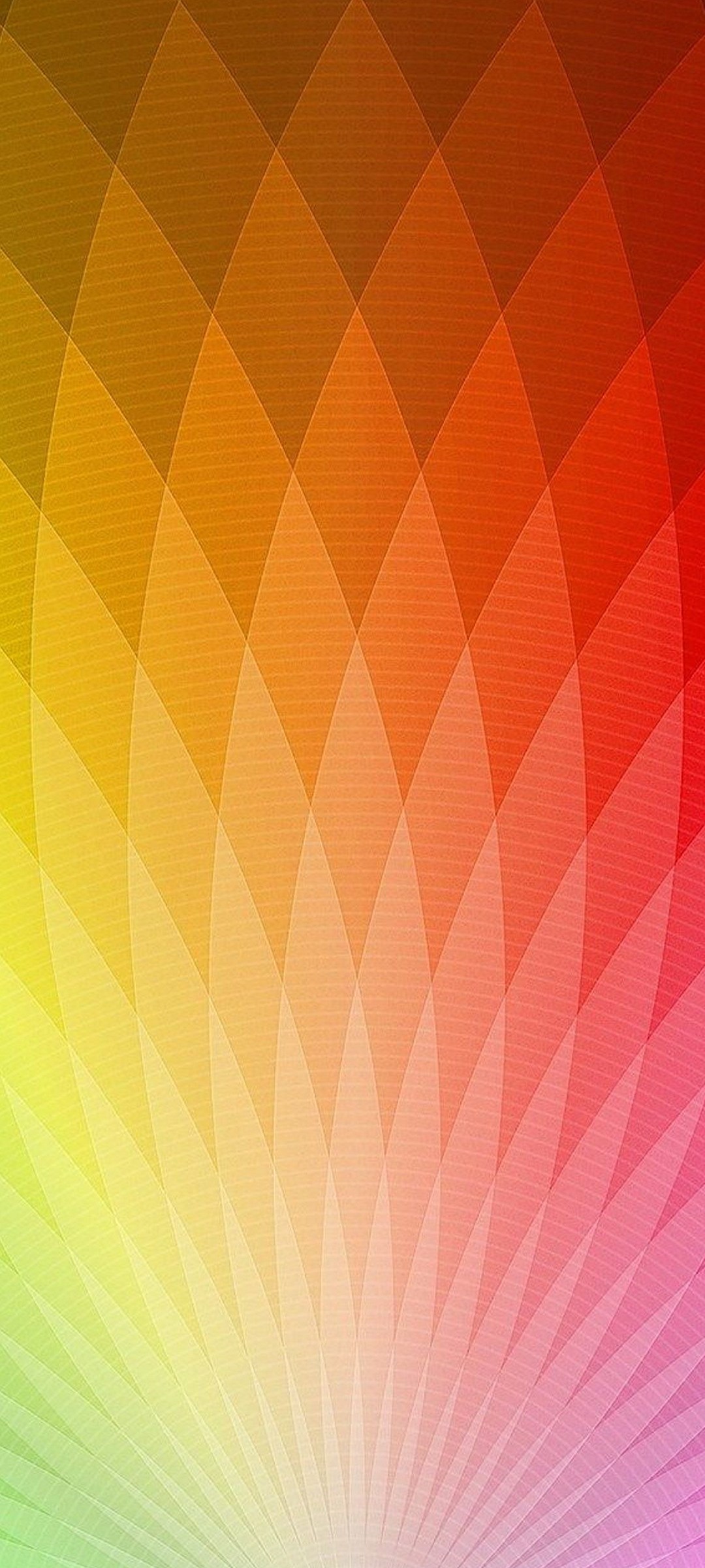 赤 緑 黄色 オレンジの放射状のグラデーション Zenfone 7 Androidスマホ壁紙 待ち受け スマラン