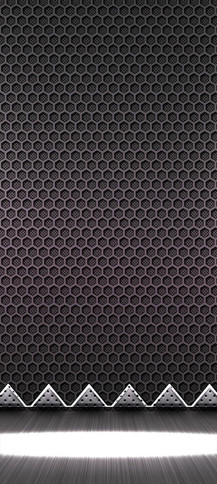 黒い六角形 メタル フロアー Moto E7 Power Androidスマホ壁紙 待ち受け スマラン