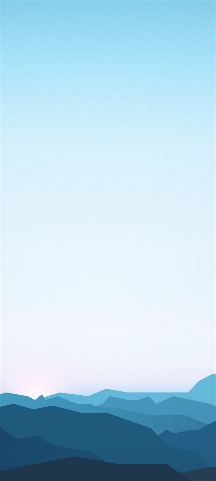 水色のグラデーションの山 Oppo A5 Androidスマホ壁紙 待ち受け スマラン