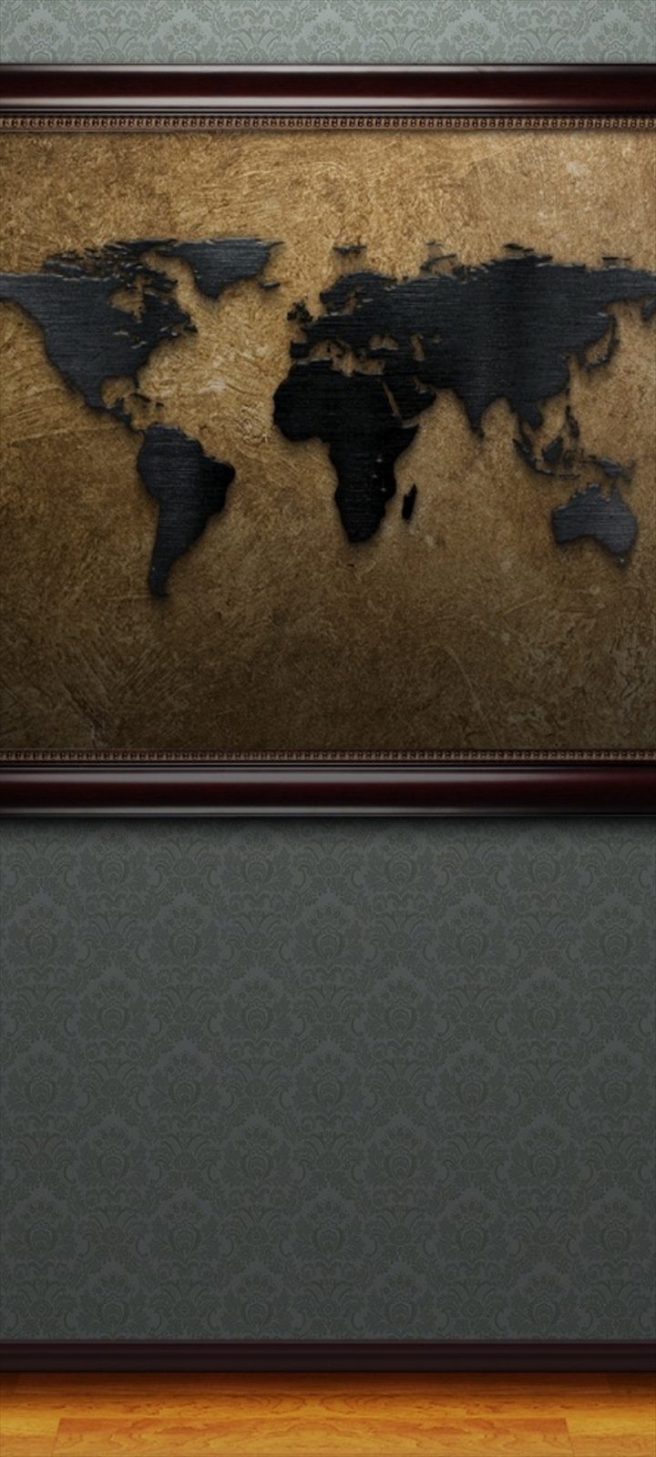 世界地図が飾られた部屋 Oppo A5 Androidスマホ壁紙 待ち受け スマラン