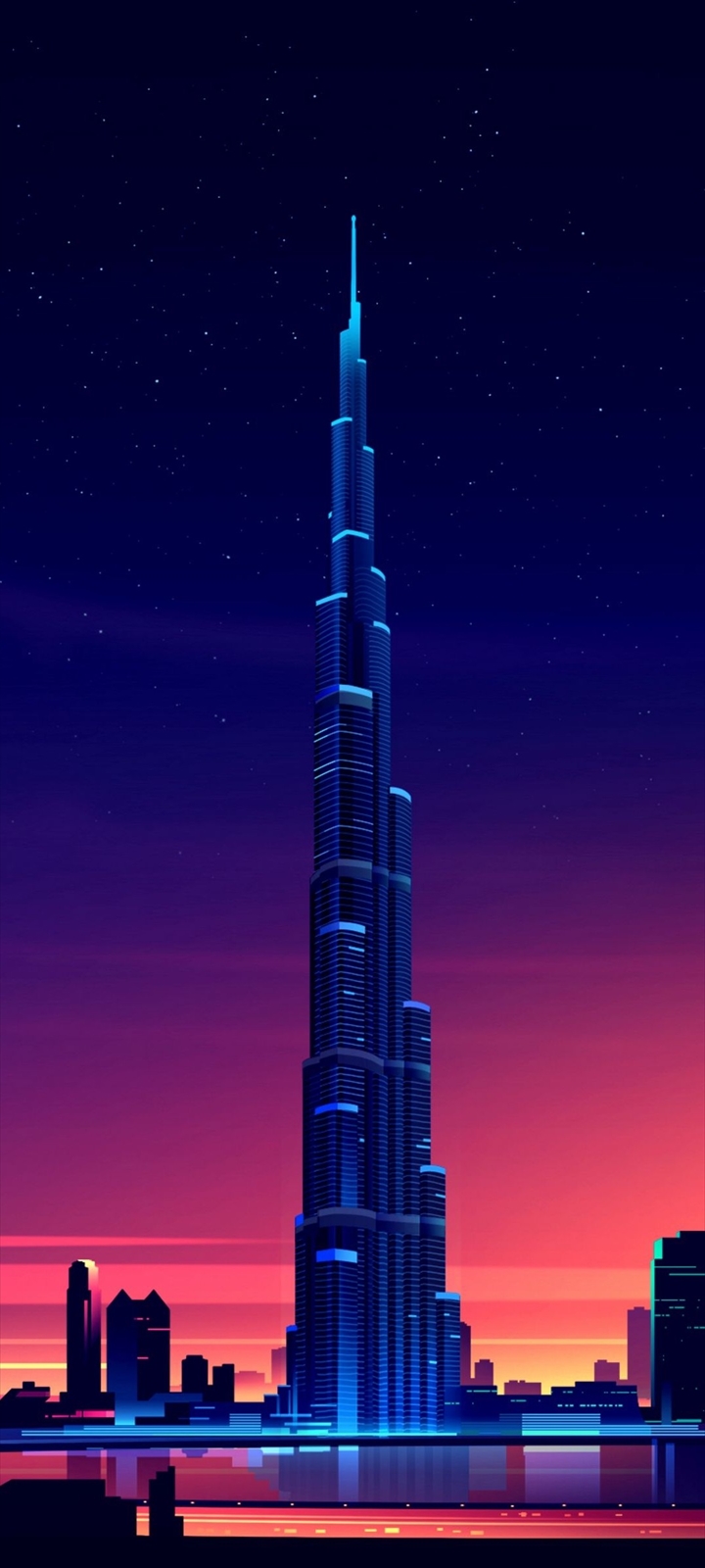 ドバイ 世界一高いビル ブルジュ ハリファ 高さは8メートル Moto G8 Power Lite Androidスマホ壁紙 待ち受け スマラン