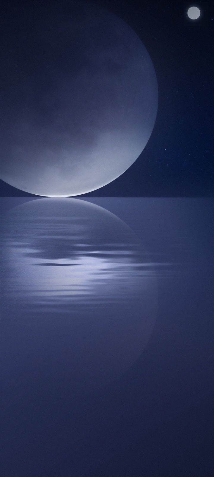 大きな満月と海 Moto G9 Play Androidスマホ壁紙 待ち受け スマラン