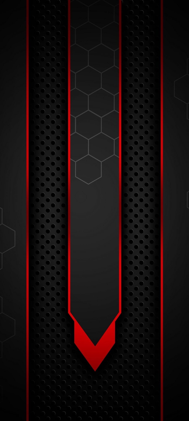 黒 穴の開いた背景 赤い線 Oppo A5 Androidスマホ壁紙 待ち受け スマラン