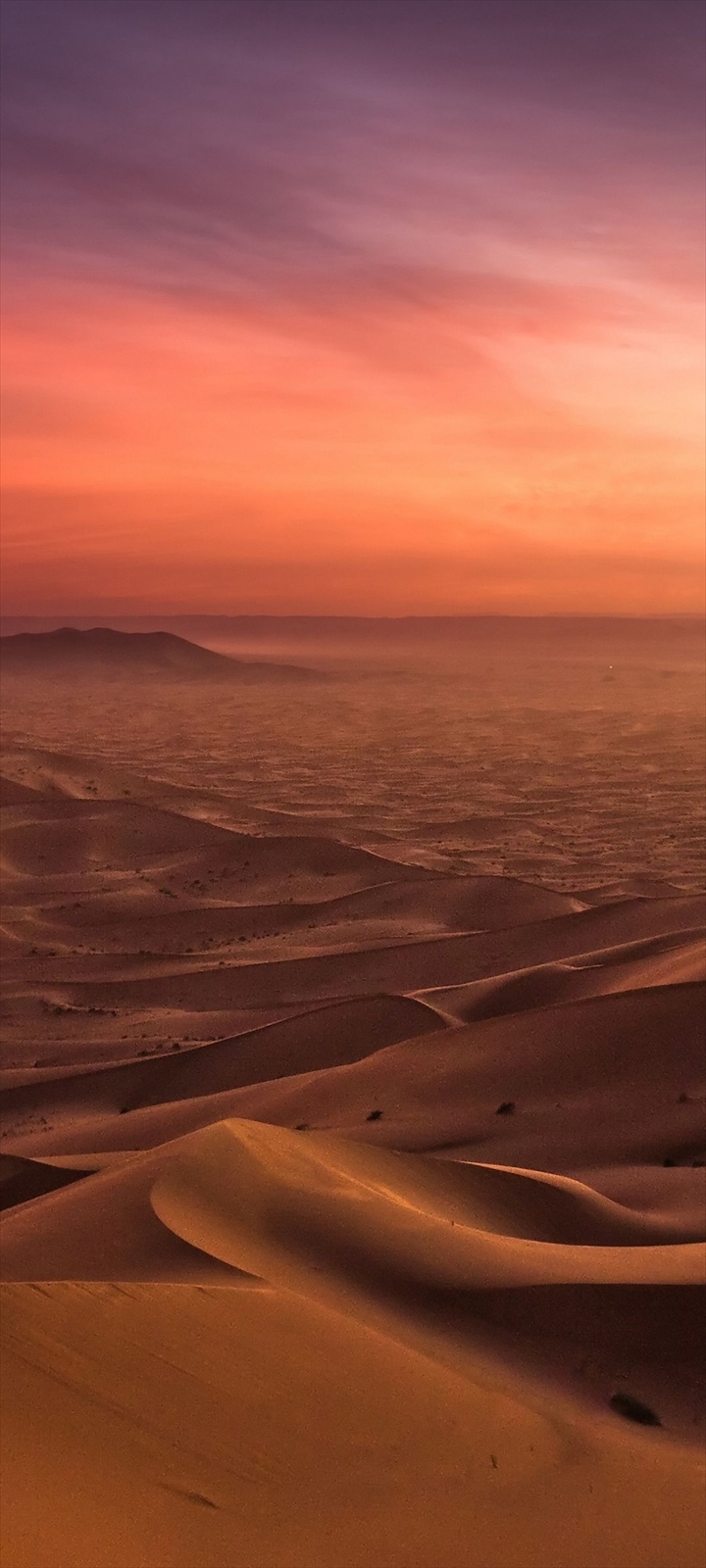 夕日 綺麗な砂漠 Oppo A5 Androidスマホ壁紙 待ち受け スマラン