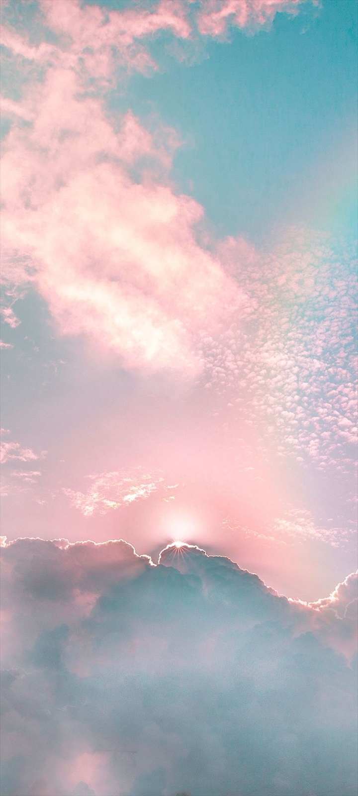 綺麗な空 虹 雲 OPPO A5 2020 壁紙・待ち受け