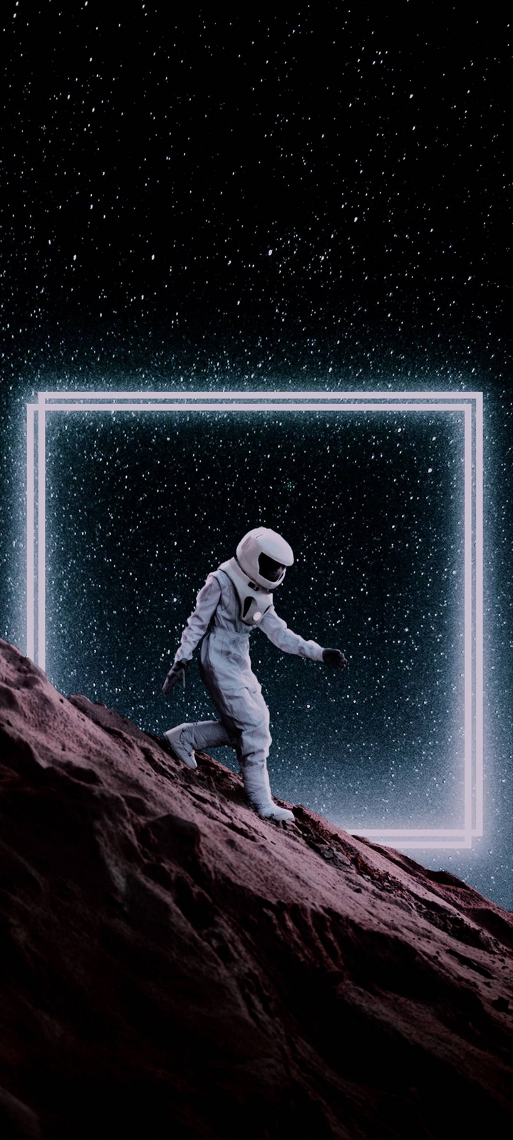 月面を歩く宇宙飛行士 Moto G30 Androidスマホ壁紙 待ち受け スマラン