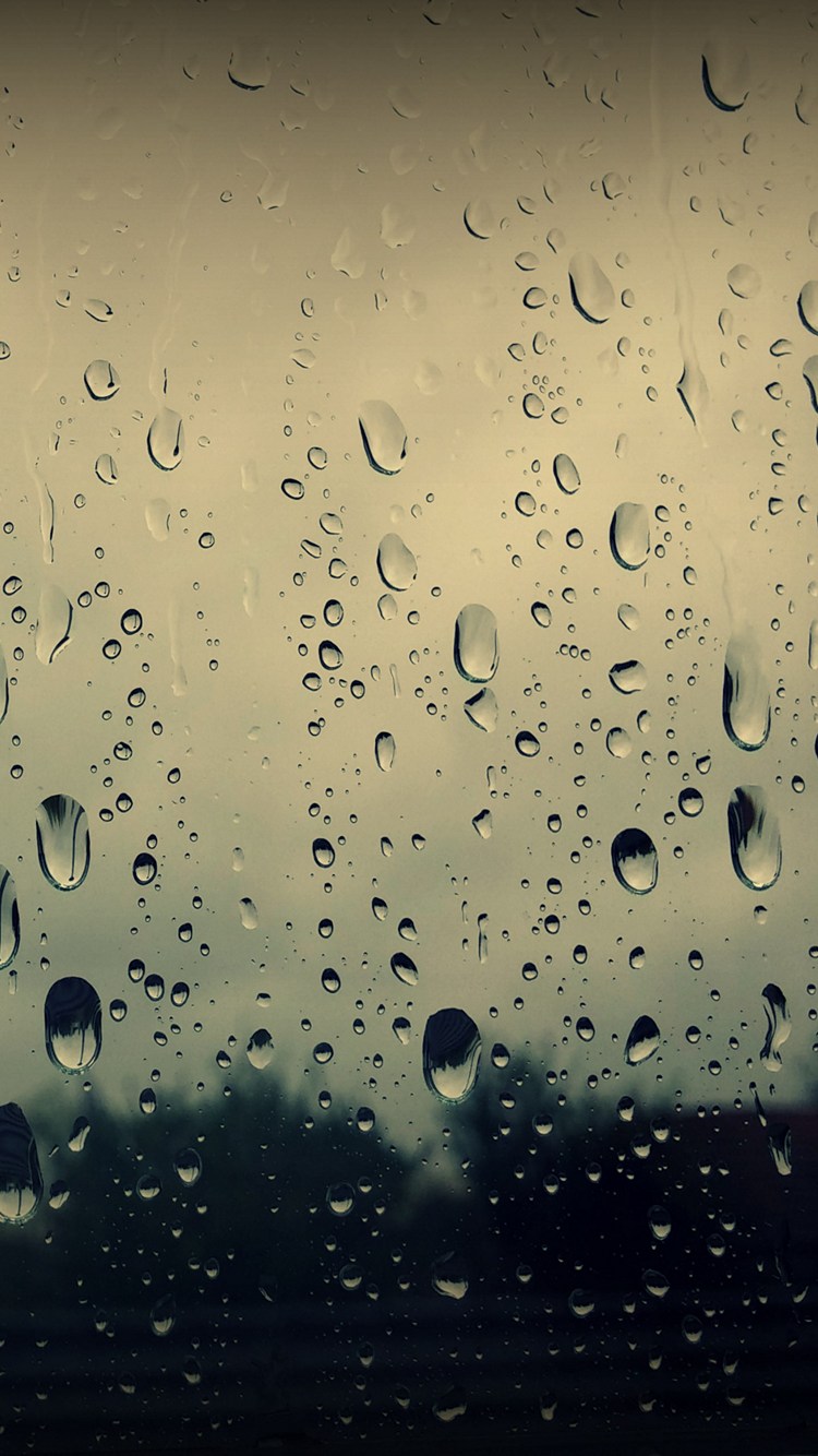 向こうが透けている雨の日のガラス Iphone 8 スマホ壁紙 待ち受け スマラン