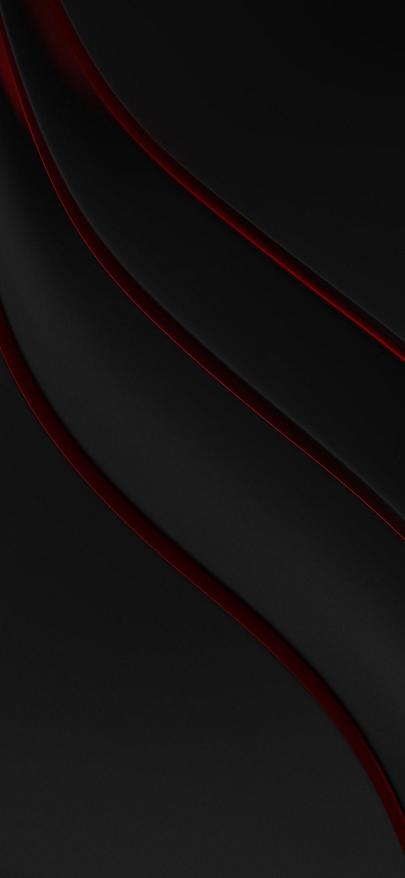 黒地 シンプルな赤いライン iPhone XR 壁紙・待ち受け