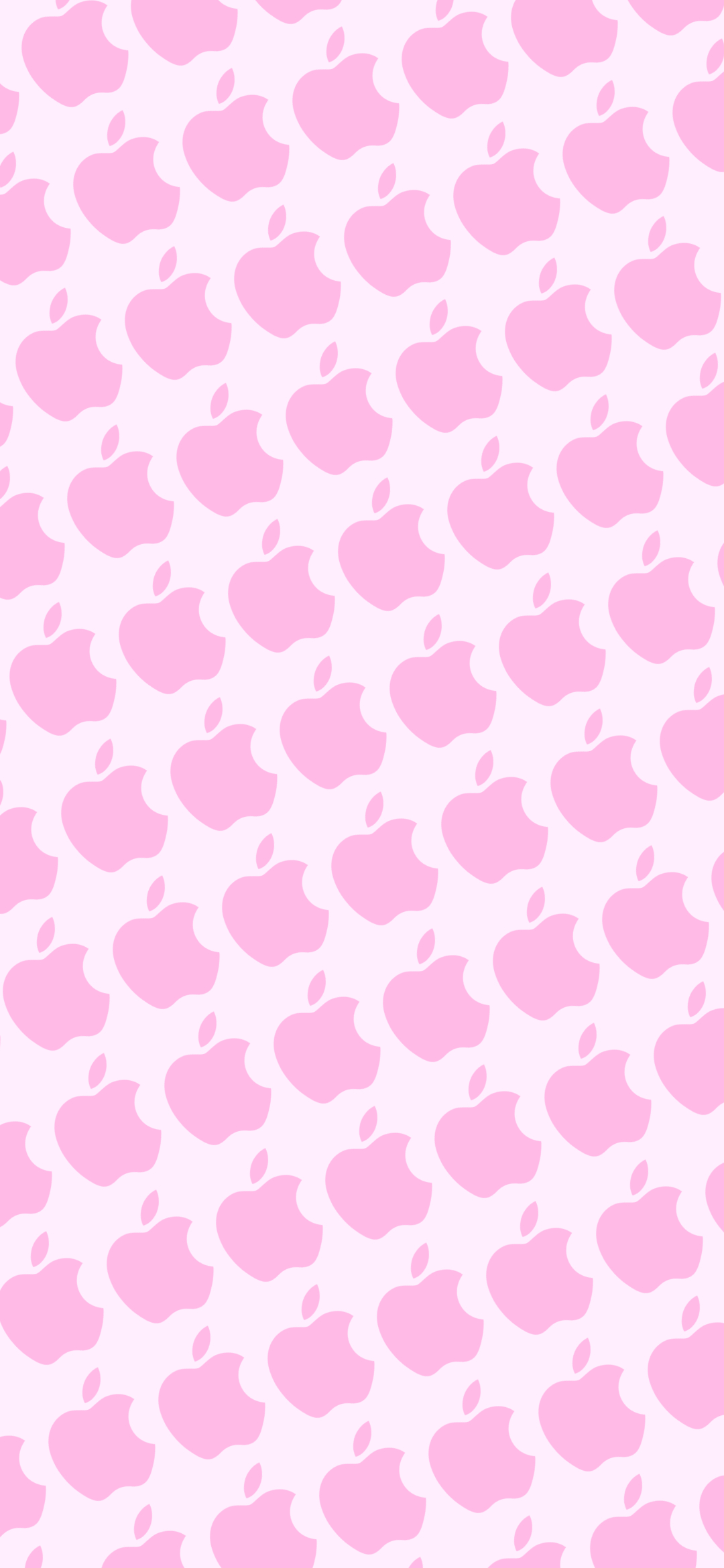 ピンク色のアップルのロゴ パターン Redmi 9T 壁紙・待ち受け