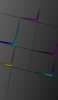 📱Matte black background Purple / blue / yellow arrows ZenFone 6 Android 壁紙・待ち受け