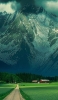 📱煙立ち込める山と田舎の風景 Redmi Note 9T 壁紙・待ち受け