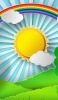 📱Rainbow, sun and white flower art ZenFone 6 Android 壁紙・待ち受け