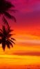 📱赤く染まる海と夕焼け Galaxy A30 Android 壁紙・待ち受け