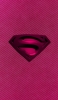 📱ピンクのボーダー スーパーマンのエンブレム iPhone 12 mini 壁紙・待ち受け