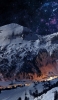 📱壮大な雪山と銀河 山腹 Galaxy A30 Android 壁紙・待ち受け