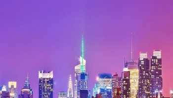 📱Ship purple gradient neon skyscraper RedMagic 5 Android 壁紙・待ち受け
