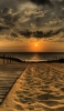 📱Sandy beach, sea, sunset and dark sky ZenFone 6 Android 壁紙・待ち受け