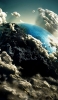 📱青い地球と雲と宇宙 Google Pixel 4a Android 壁紙・待ち受け
