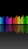 📱Waveforms of light blue, blue, red, purple, green, yellow, and orange RedMagic 5 Android 壁紙・待ち受け