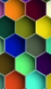 📱Hexagon with colorful hollow shadows ZenFone 6 Android 壁紙・待ち受け