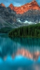 📱茶色の山 森林 綺麗な湖 Galaxy A30 Android 壁紙・待ち受け