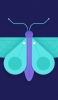 📱紫と緑の蝶のアート Galaxy A30 Android 壁紙・待ち受け