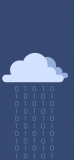 📱雲と2進数の雨のイラスト Google Pixel 5 Android 壁紙・待ち受け