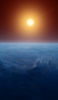 📱宇宙の衛星写真 太陽と地球 iPhone 12 mini 壁紙・待ち受け