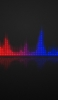 📱Red and blue sound waveform Redmi 9T Android 壁紙・待ち受け
