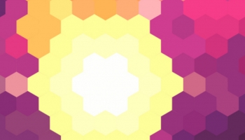 📱紫・黄色のグラデーションの六角形 Find X Android 壁紙・待ち受け