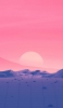📱Pink sunset and grid-like road ROG Phone 3 Android 壁紙・待ち受け