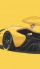 📱黄色い背景 黄色のスポーツカー イラスト Google Pixel 4a Android 壁紙・待ち受け
