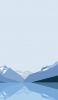 📱雪山と湖 シンプルなイラスト iPhone 12 mini 壁紙・待ち受け