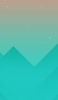 📱緑とオレンジのグラデーション 山のイラスト Galaxy A30 Android 壁紙・待ち受け