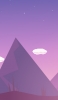 📱簡略化されたピラミッドと砂漠と星空のイラスト iPhone 13 mini 壁紙・待ち受け