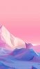 📱青やピンクの雪山 ピンクの空 Find X Android 壁紙・待ち受け