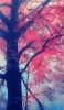 📱幻想的な赤い葉の木 Galaxy A30 Android 壁紙・待ち受け