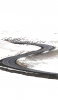 📱A curved road in a snowy mountain ROG Phone 3 Android 壁紙・待ち受け