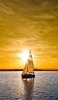 📱Blue sea golden sunset sailing yacht ZenFone 6 Android 壁紙・待ち受け