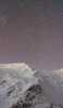 📱Black starry sky mountain range snow ROG Phone 3 Android 壁紙・待ち受け