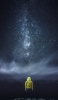 📱Starry sky and yellow hoodie person OPPO Reno A Android 壁紙・待ち受け