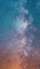 📱Blue and orange gradation starry sky ZenFone 6 Android 壁紙・待ち受け