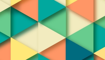 📱A collection of colorful triangles with shadows ZenFone 6 Android 壁紙・待ち受け