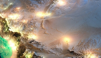 📱衛星から撮影したアラビア半島 iPhone 11 Pro 壁紙・待ち受け
