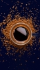 📱散らばるコーヒー豆とコーヒー iPhone XS 壁紙・待ち受け