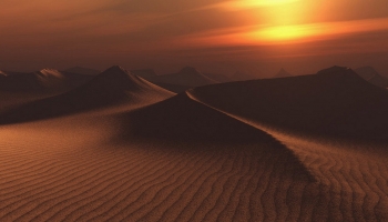 📱太陽とゴビ砂漠 iPhone XS 壁紙・待ち受け