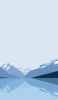 📱湖に鏡面する雪山のアート iPhone XS 壁紙・待ち受け
