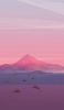 📱赤みがかったポリゴンの山と風景 iPhone 11 Pro 壁紙・待ち受け